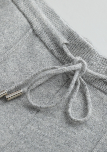 Pure Extra-Fine Merino Wool Light Gray Luzzo Set | Roccella