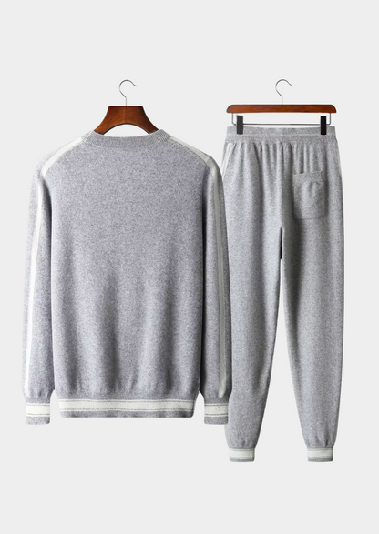 Premium Cashmere Light Gray Vienna Leisure Set | Roccella