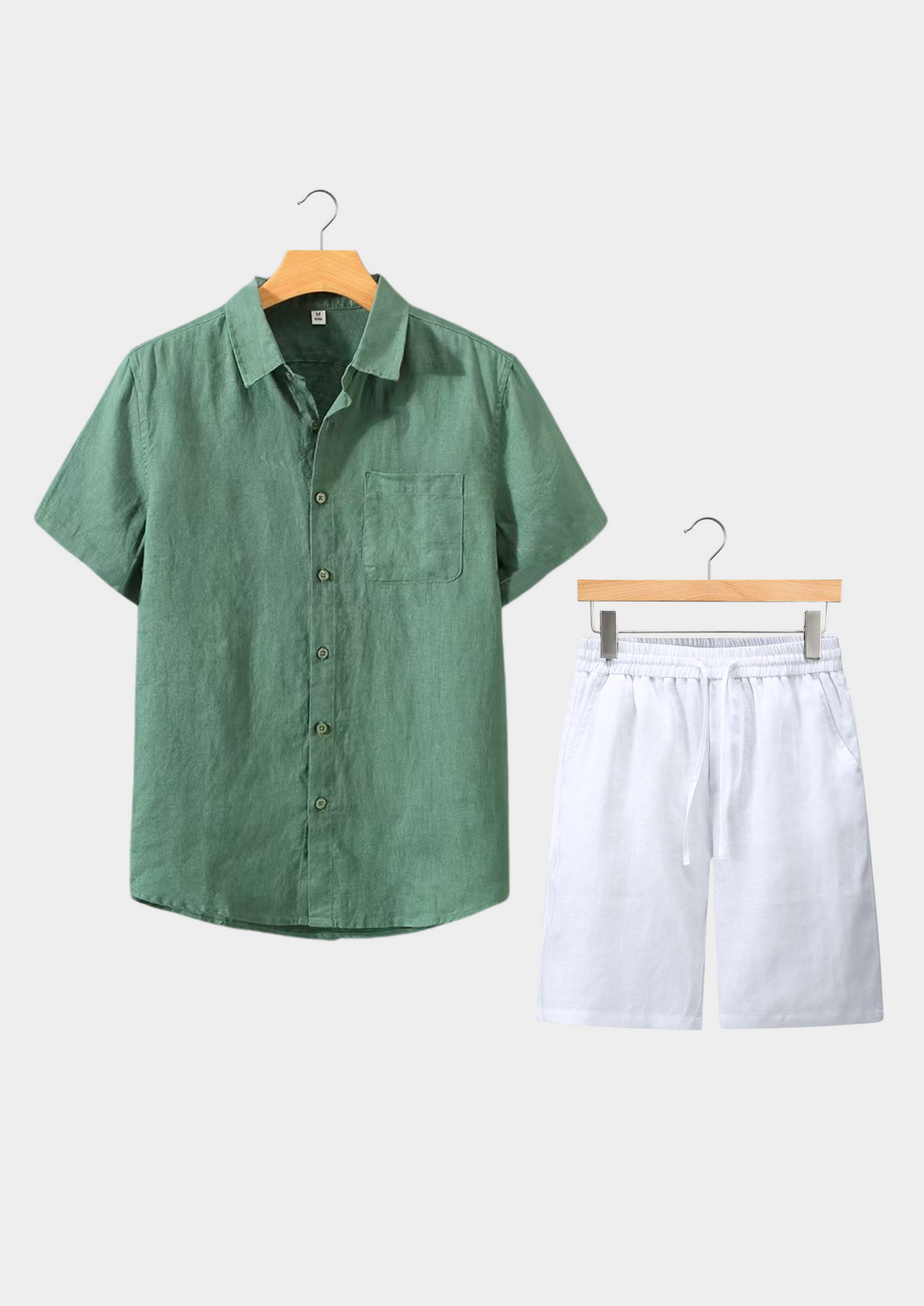 Dolcevita Shortsleeve Summer Set - Green/white | Roccella