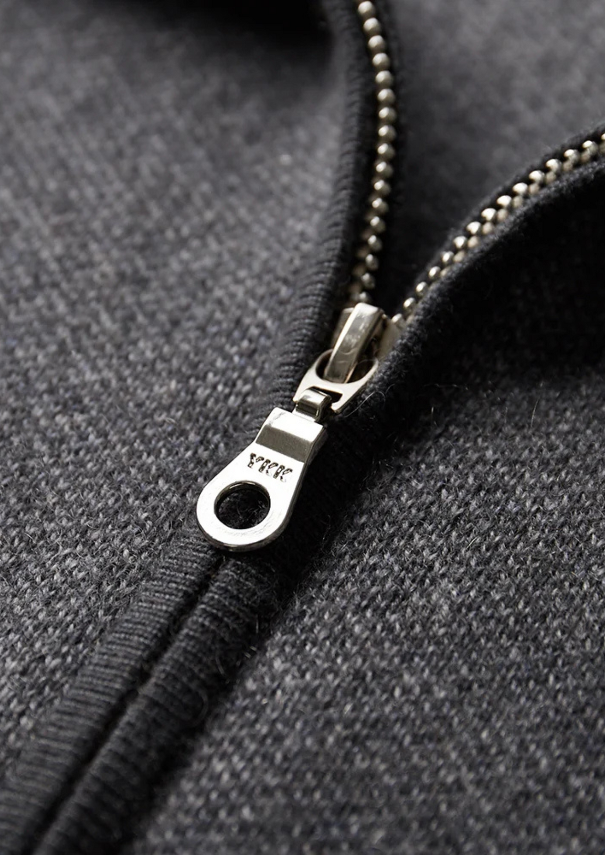 Premium Cashmere Jacquard Zip Cardigan | Roccella