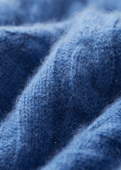 Premium Cashmere Cable Knit Zipper Hoodie | Roccella