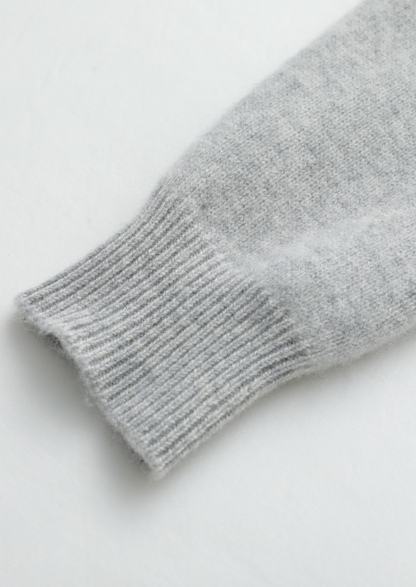 Pure Extra-Fine Merino Wool Light Gray Luzzo Set | Roccella