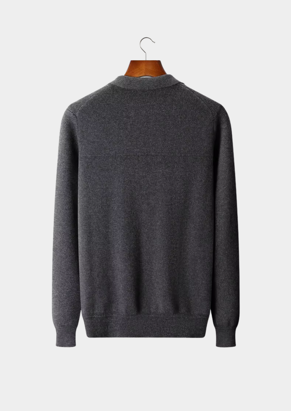 Pure Extra-Fine Merino Wool Ribbed Polo Cardigan | Roccella