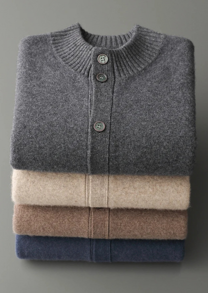 Premium Cashmere Button Cardigan | Roccella