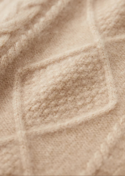 Pure Extra-Fine Merino Wool Jacquard Mockneck | Roccella