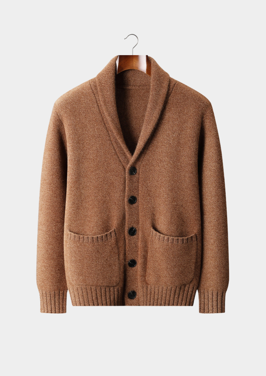 Pure Cashmere Shawl Collar Cardigan | Roccella