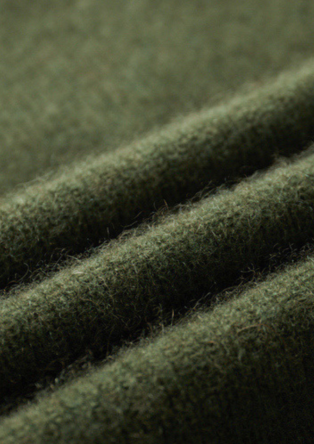 Pure Cashmere Olive Ribbed Half Zip | Roccella