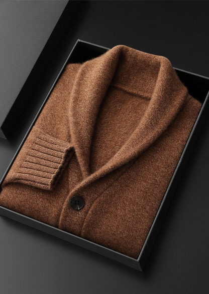 Pure Cashmere Shawl Collar Cardigan | Roccella