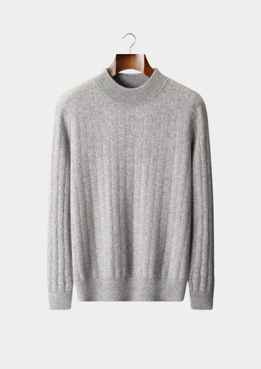 Pure Extra-Fine Merino Wool Textured Mockneck | Roccella
