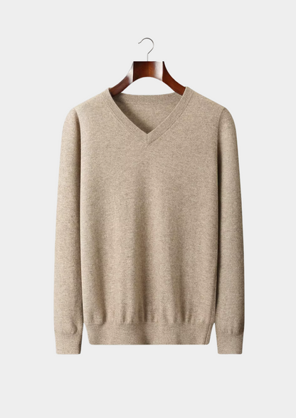 Pure Extra-Fine Merino Wool Classic V-Neck Sweater | Roccella