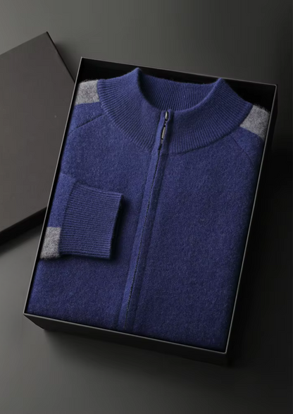 Premium Cashmere Navy Blue Torino Leisure Set | Roccella