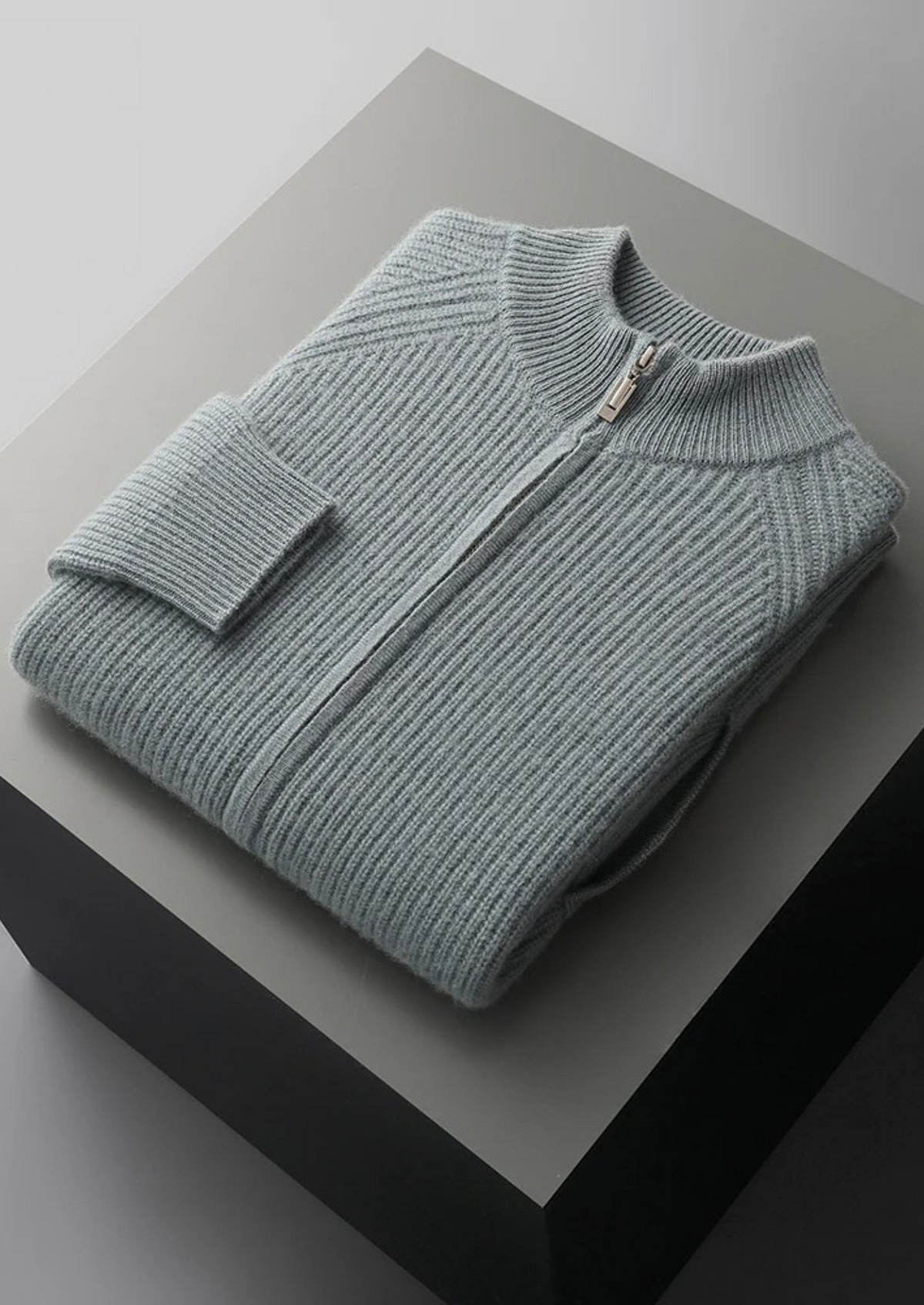 Premium Cashmere Ribbed Cardigan | Roccella