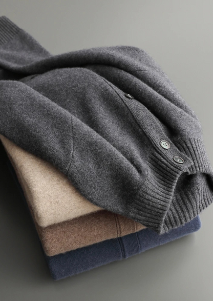 Premium Cashmere Button Cardigan | Roccella