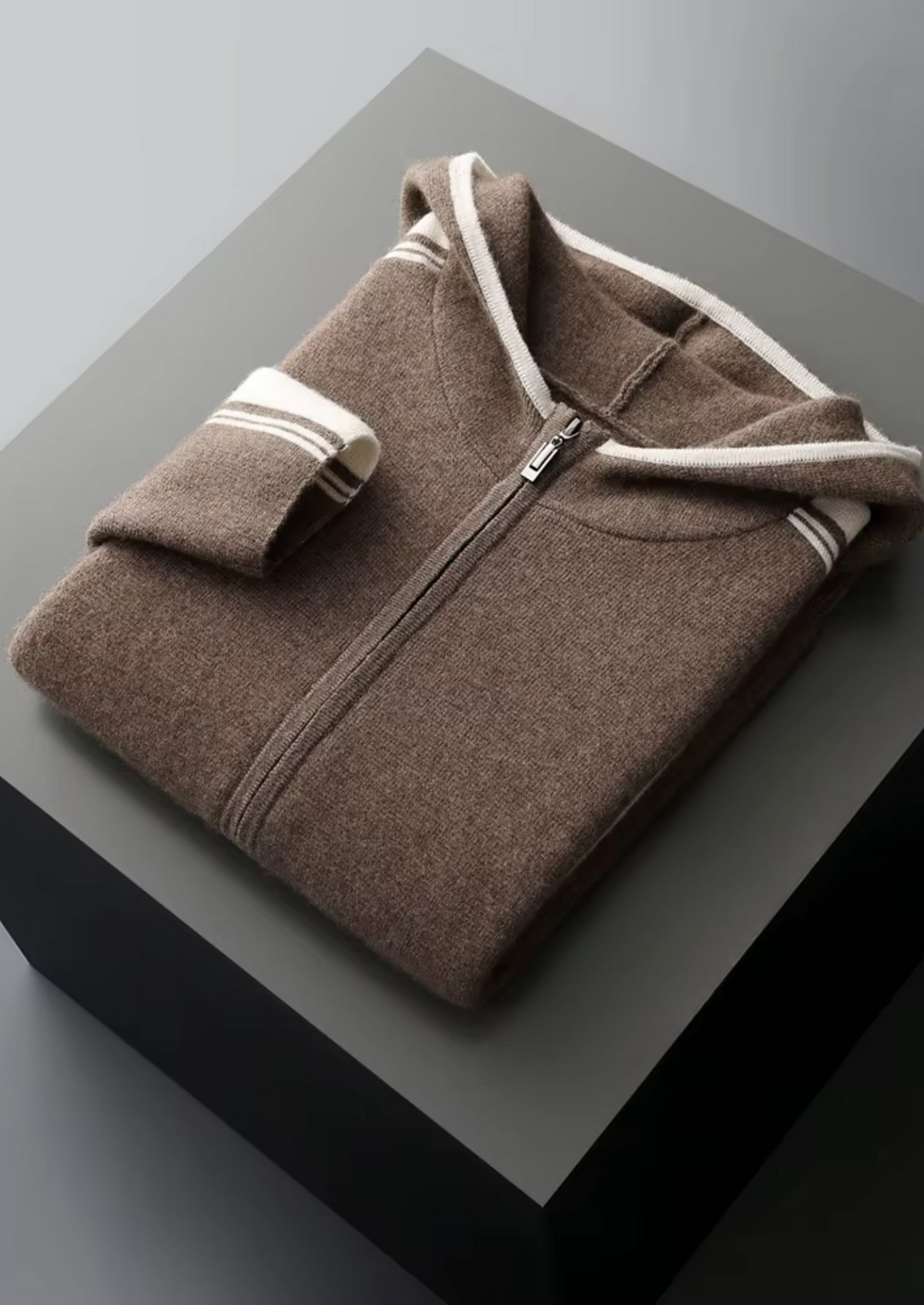 Pure Extra-Fine Merino Wool Dark Mocha Damien Set | Roccella