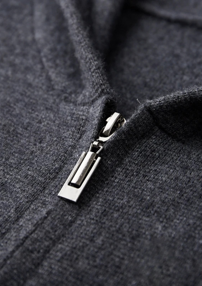 Premium Cashmere Zipper Hoodie | Roccella
