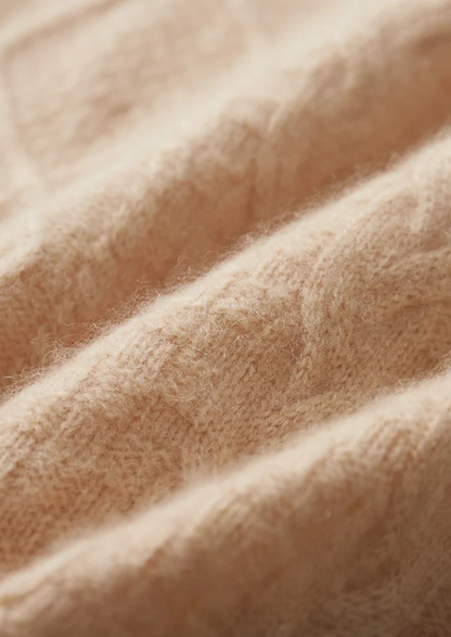 Pure Extra-Fine Merino Wool Jacquard Mockneck | Roccella