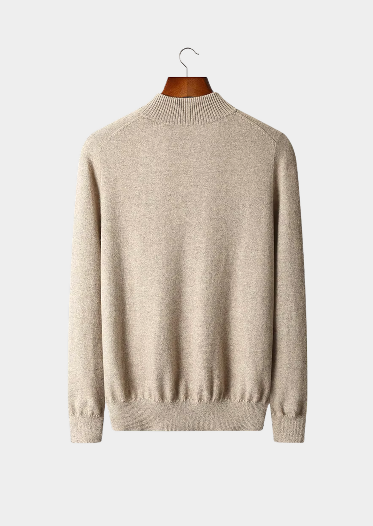 Pure Extra-Fine Merino Wool Half Zip Sweater | Roccella