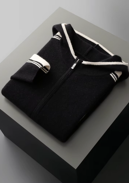 Pure Extra-Fine Merino Wool Black Damien Set | Roccella