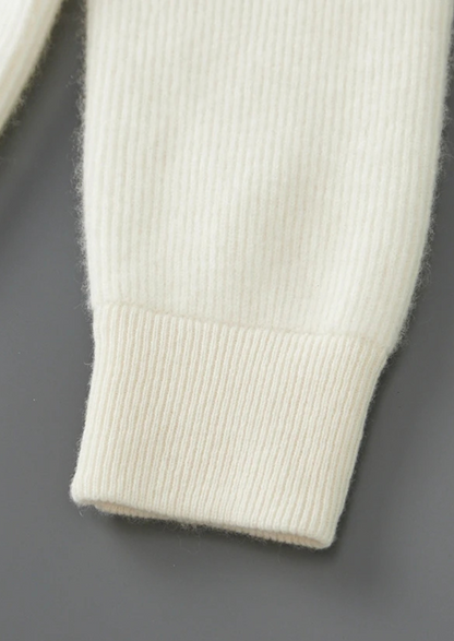 Pure Extra-Fine Merino Wool Ribbed Zipper Cardigan | Roccella