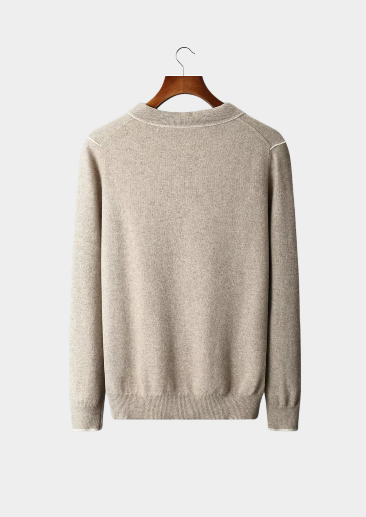 Premium Cashmere Two Tone Button Polo | Roccella