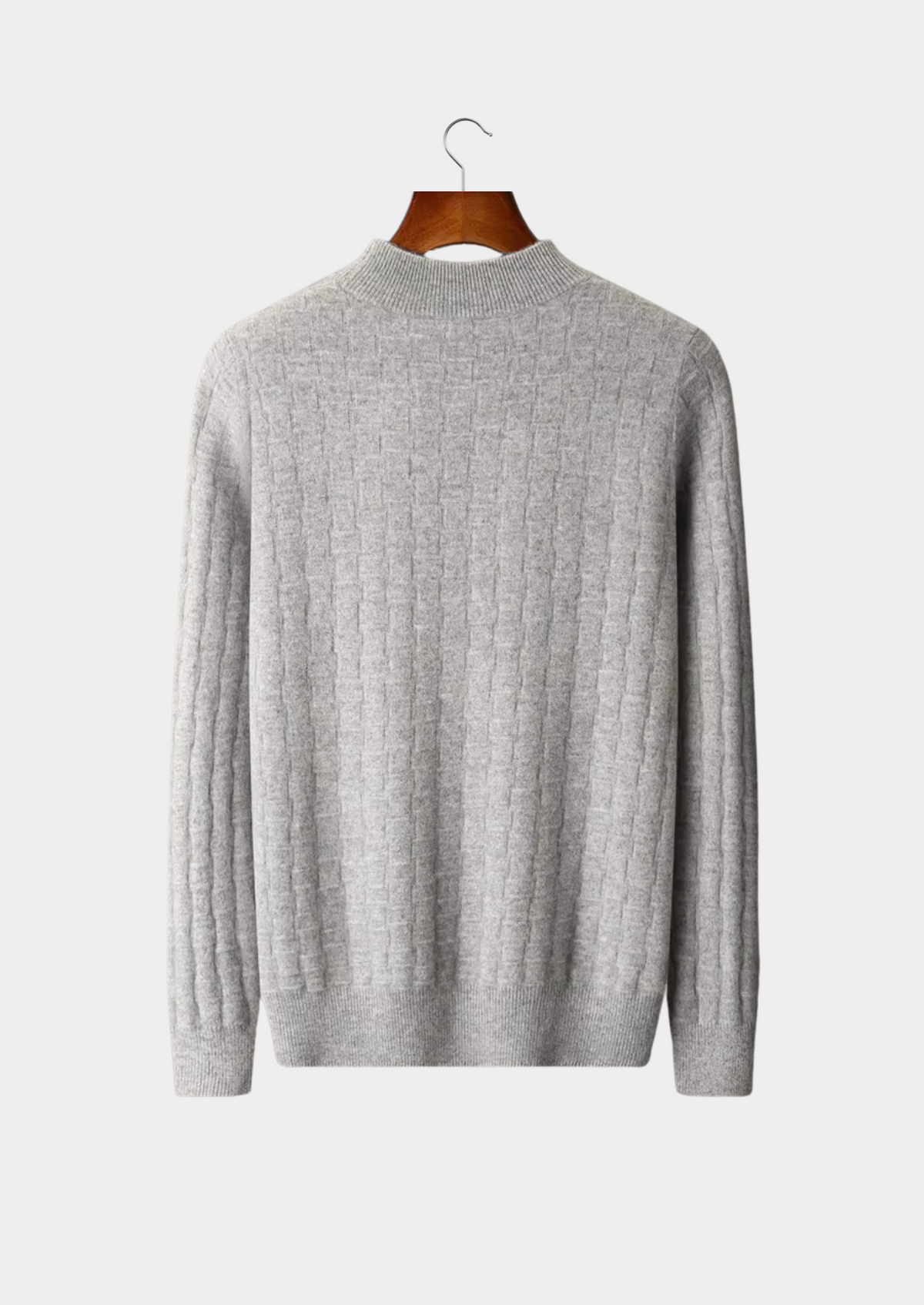 Pure Extra-Fine Merino Wool Textured Mockneck | Roccella