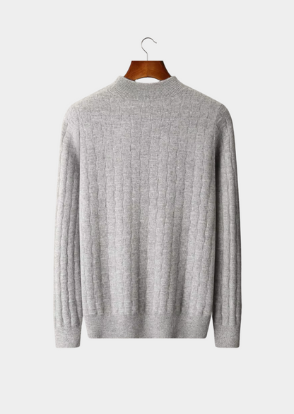 Pure Extra-Fine Merino Wool Textured Mockneck | Roccella