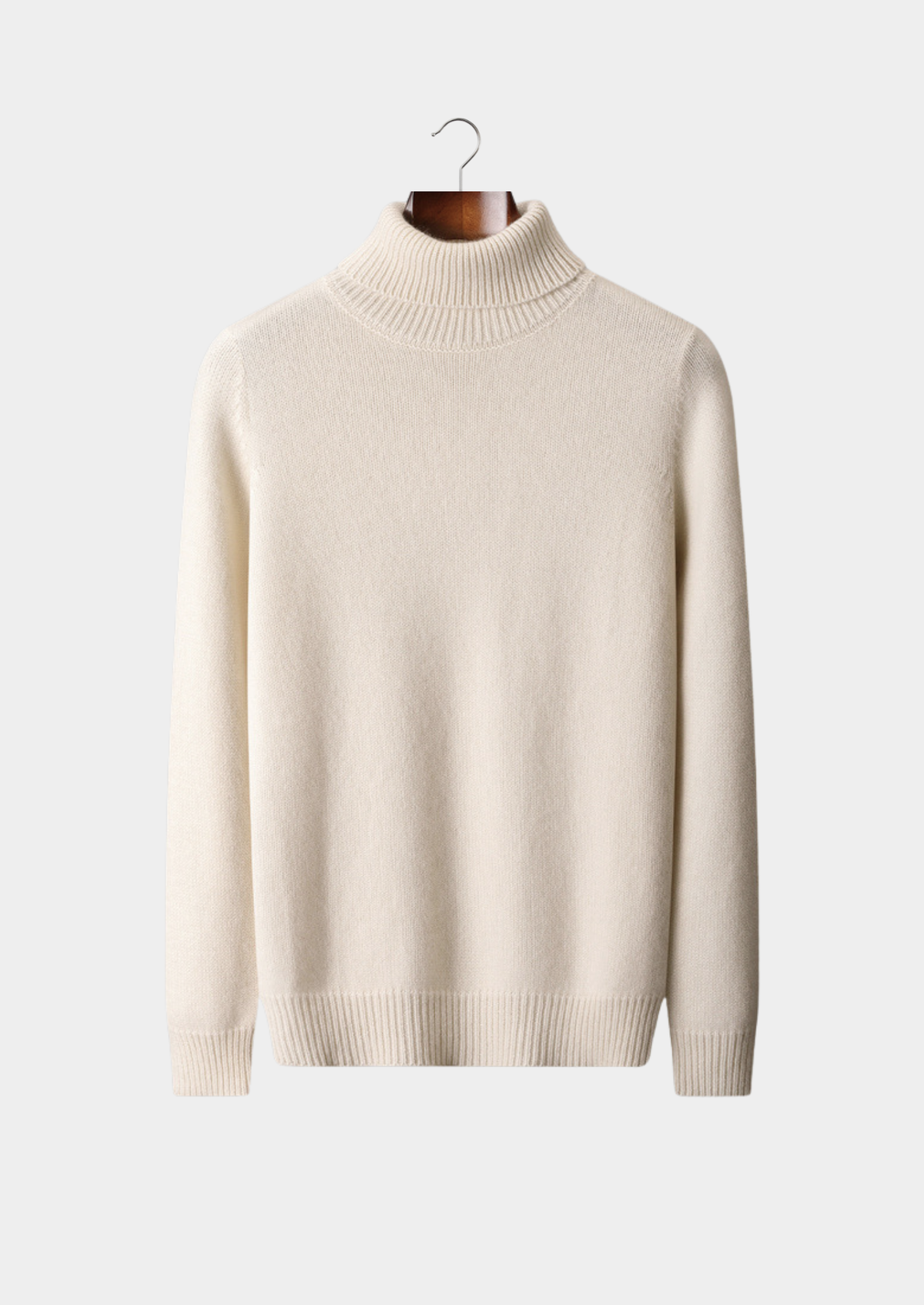 Pure Cashmere Ivory Essential Rollneck | Roccella