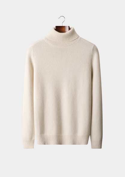 Pure Cashmere Ivory Essential Rollneck | Roccella