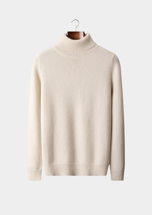 Pure Cashmere Ivory Essential Rollneck | Roccella