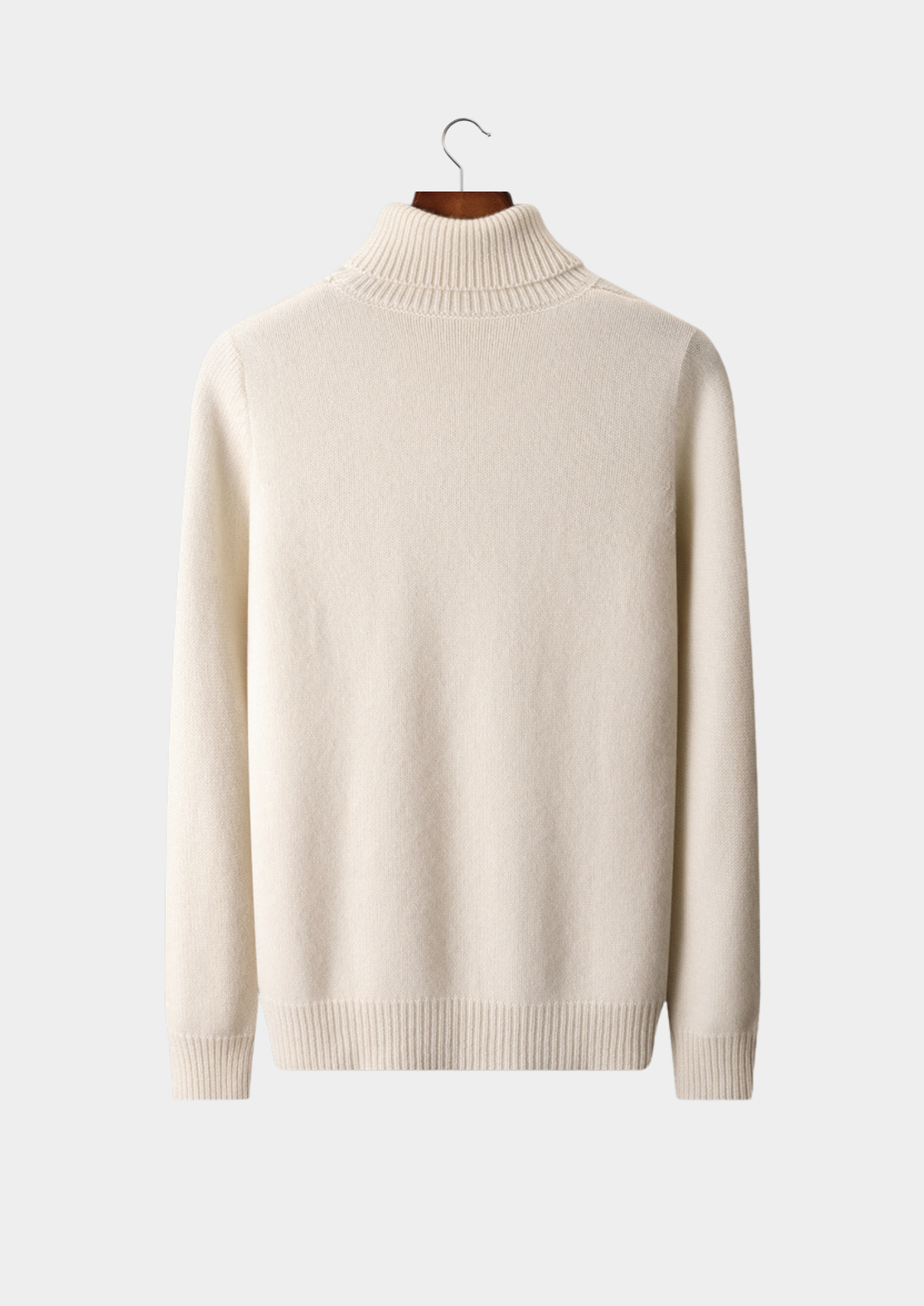 Pure Cashmere Ivory Essential Rollneck | Roccella