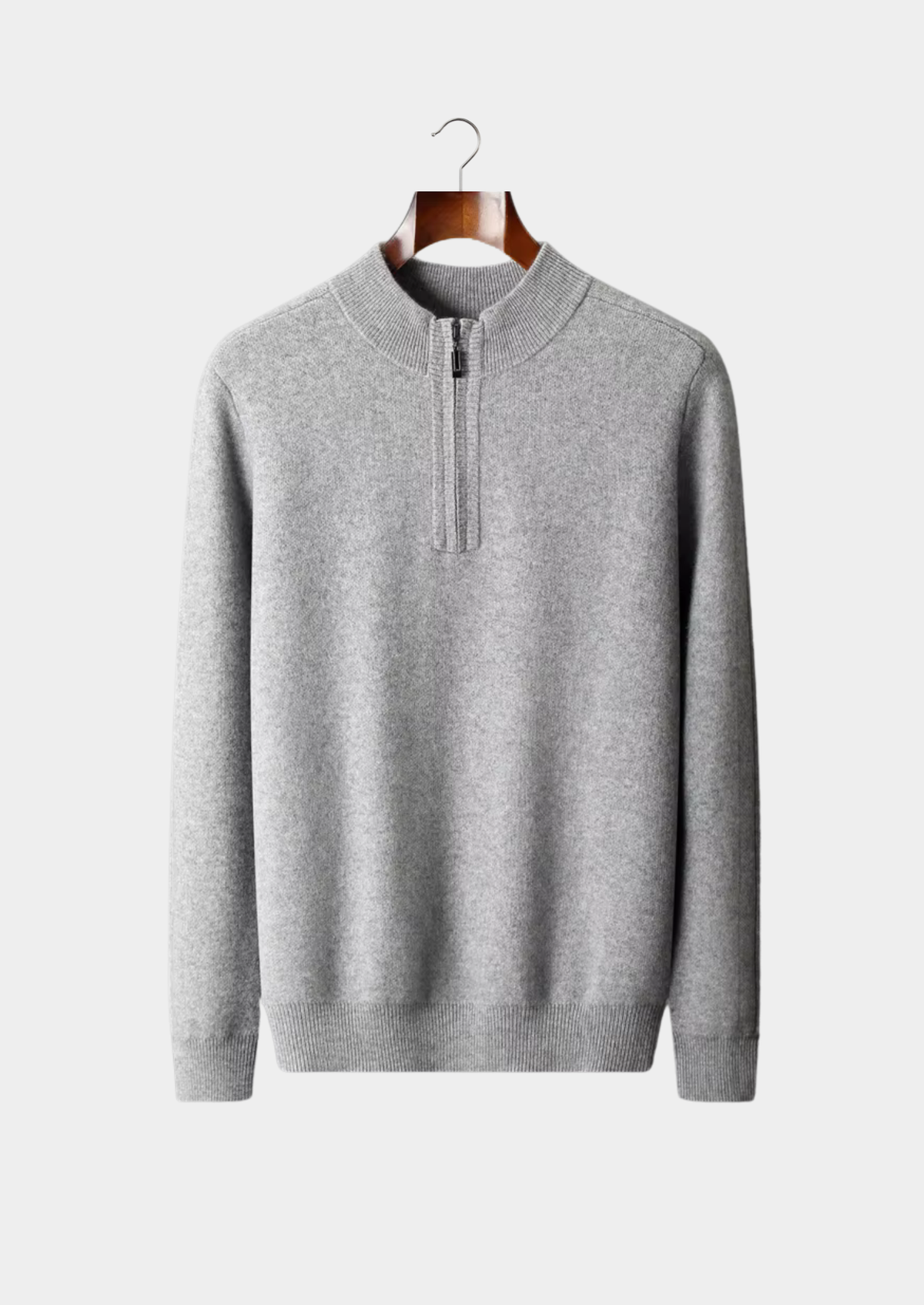 Premium Cashmere Essential Half-Zip Sweater | Roccella