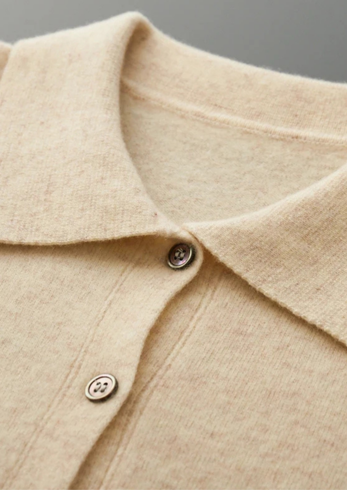 Pure Extra-Fine Merino Wool Polo Cardigan | Roccella
