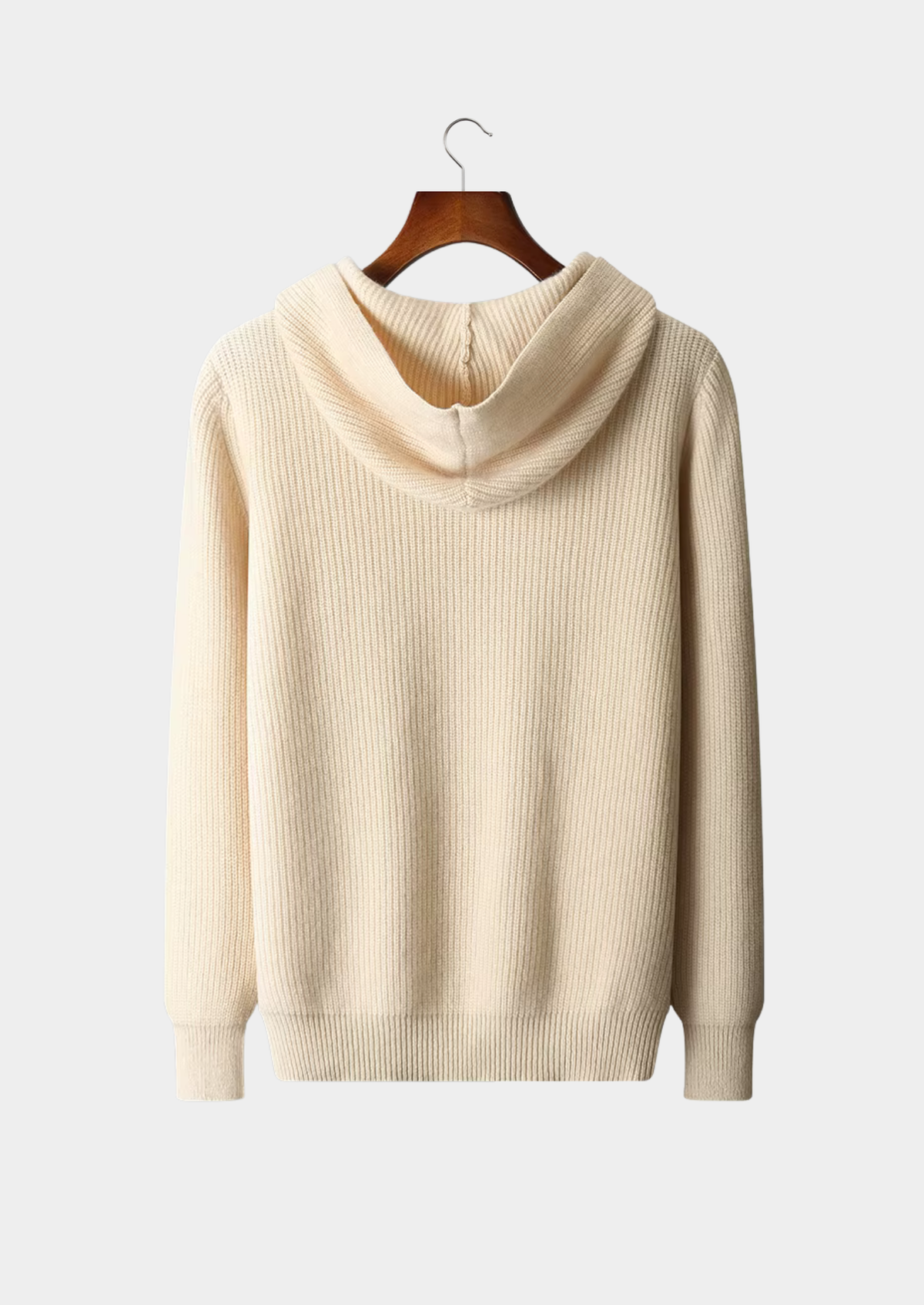 Pure Extra-Fine Merino Wool Half Zipper Hoodie | Roccella