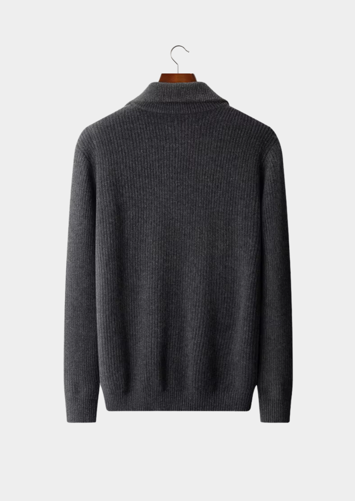 Pure Extra-Fine Merino Wool Funnel Neck Dual Zip Cardigan | Roccella