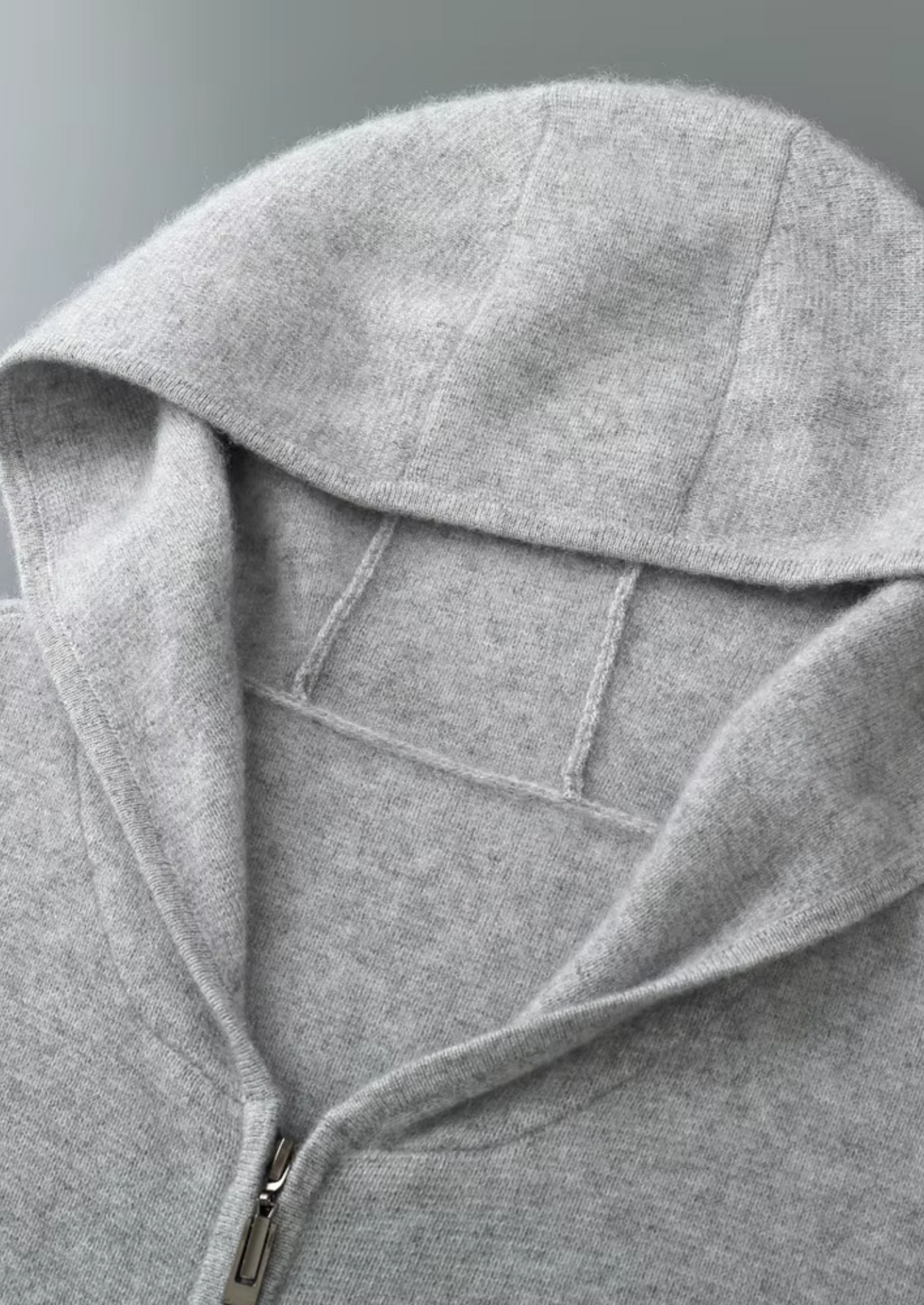 Pure Extra-Fine Merino Wool Zipper Hoodie | Roccella