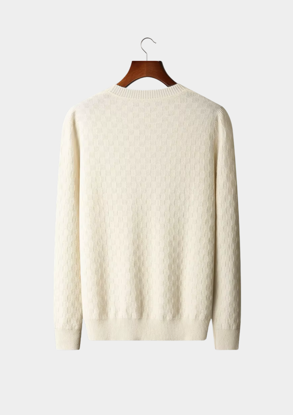 Premium Cashmere Textured Crewneck | Roccella
