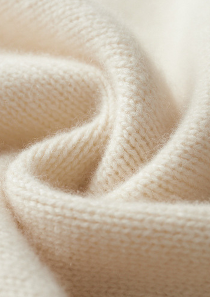 Pure Cashmere Ivory Essential Rollneck | Roccella
