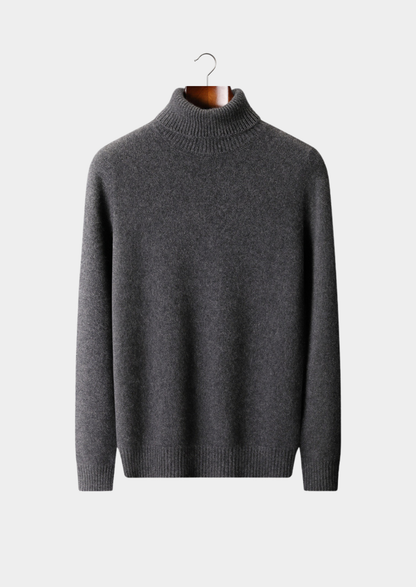 Pure Cashmere Dark Gray Essential Rollneck | Roccella