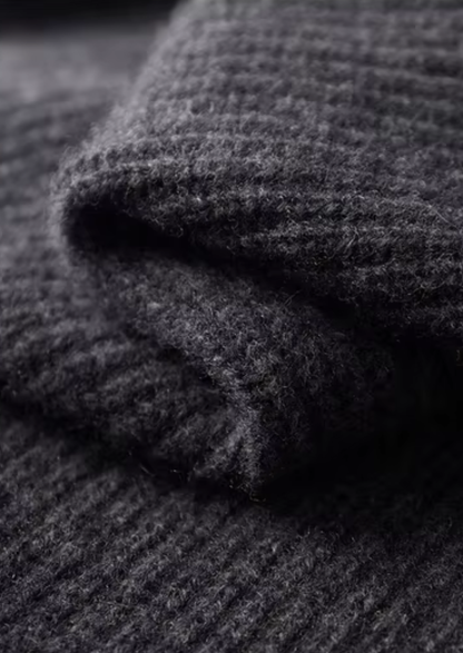 Pure Extra-Fine Merino Wool Funnel Neck Dual Zip Cardigan | Roccella