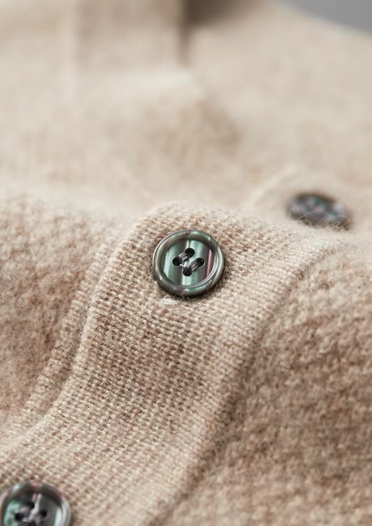 Premium Cashmere Classic Henley Sweater | Roccella
