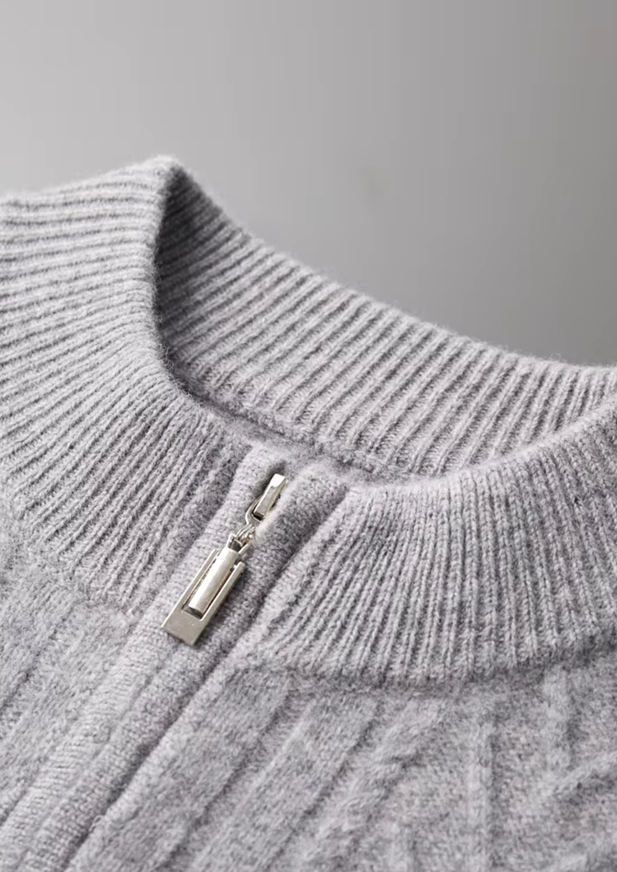 Pure Extra-Fine Merino Wool Patterned Zip Cardigan | Roccella