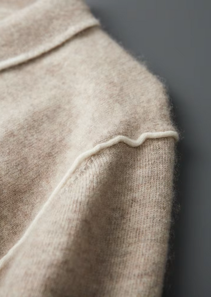 Premium Cashmere Two Tone Button Polo | Roccella