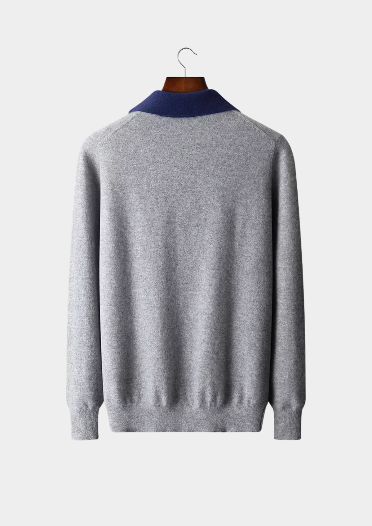 Premium Cashmere Two Tone Zipper Polo | Roccella