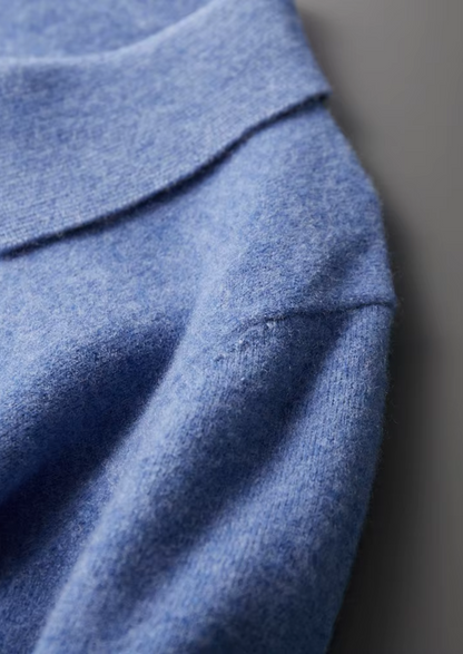 Pure Extra-Fine Merino Wool Half Zip Polo | Roccella