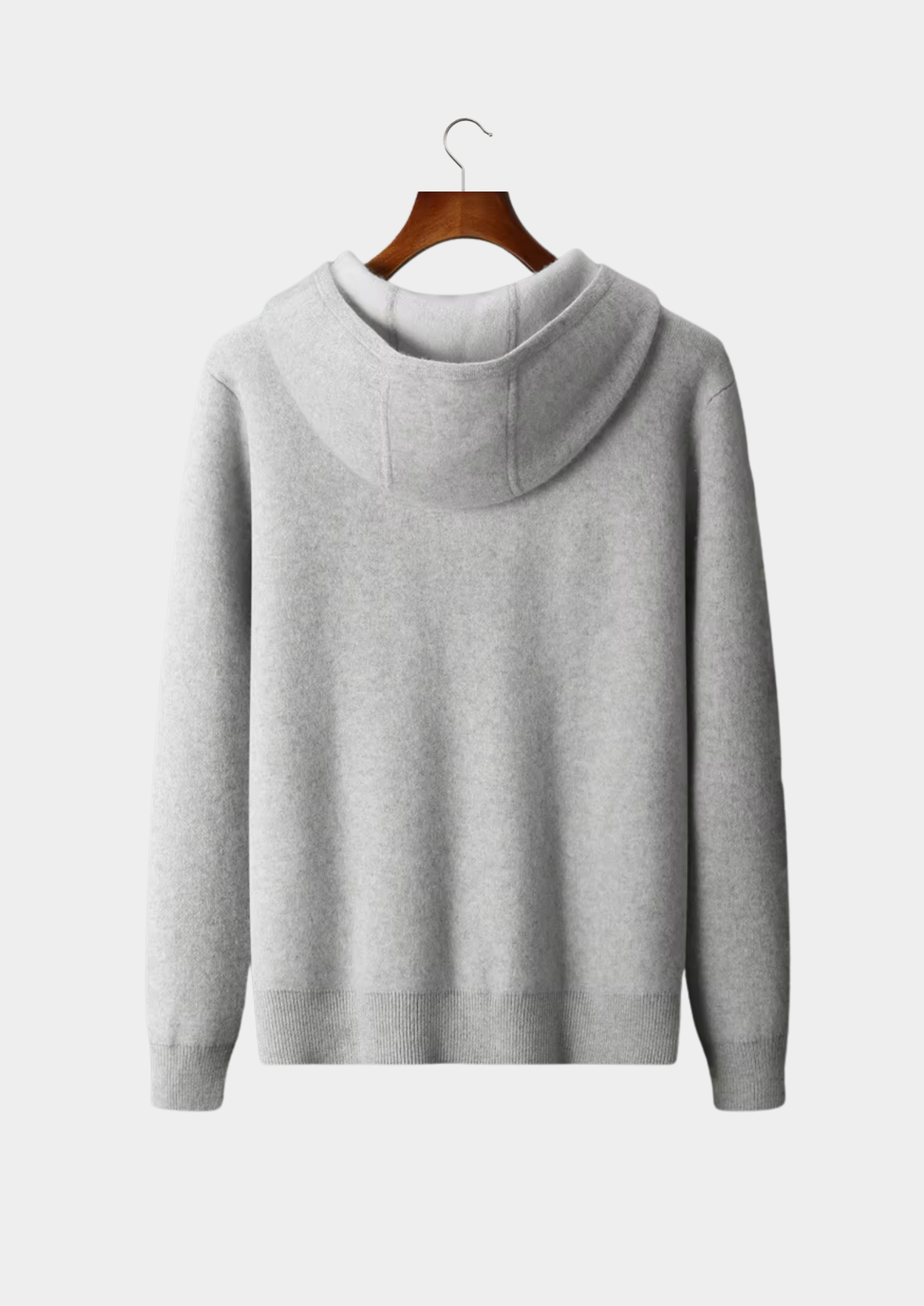 Premium Cashmere Two Tone Zipper Hoodie | Roccella
