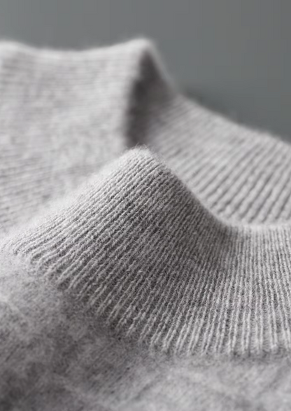 Pure Extra-Fine Merino Wool Textured Mockneck | Roccella