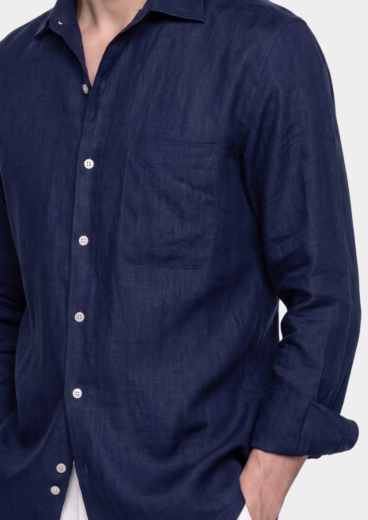 Amalfi Coastal Shirt - Navy Blue | Roccella