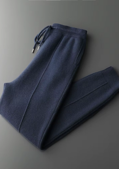 Merino Wool Leisure Joggers, Dark Blue