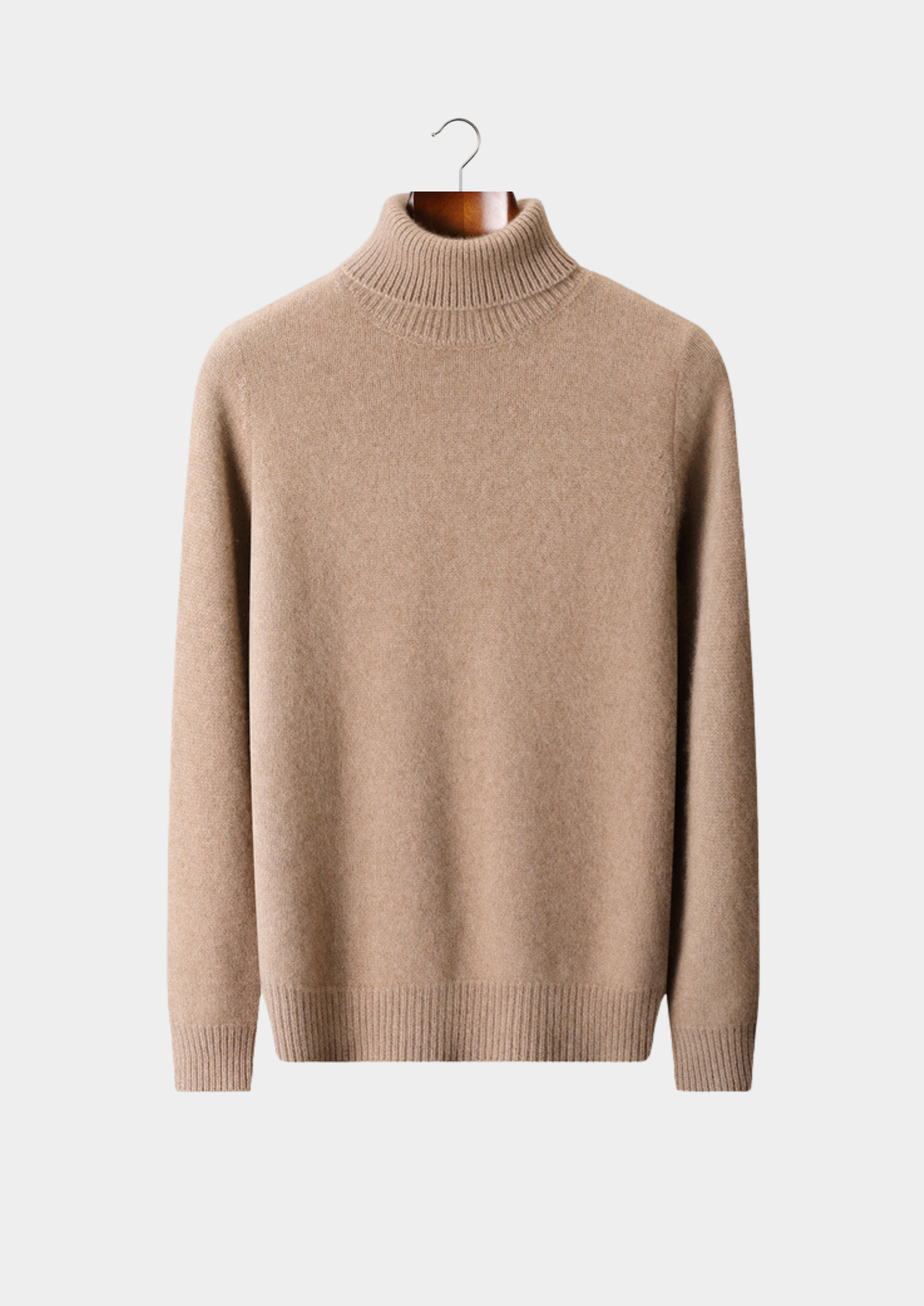 Pure Cashmere Beige Essential Rollneck | Roccella