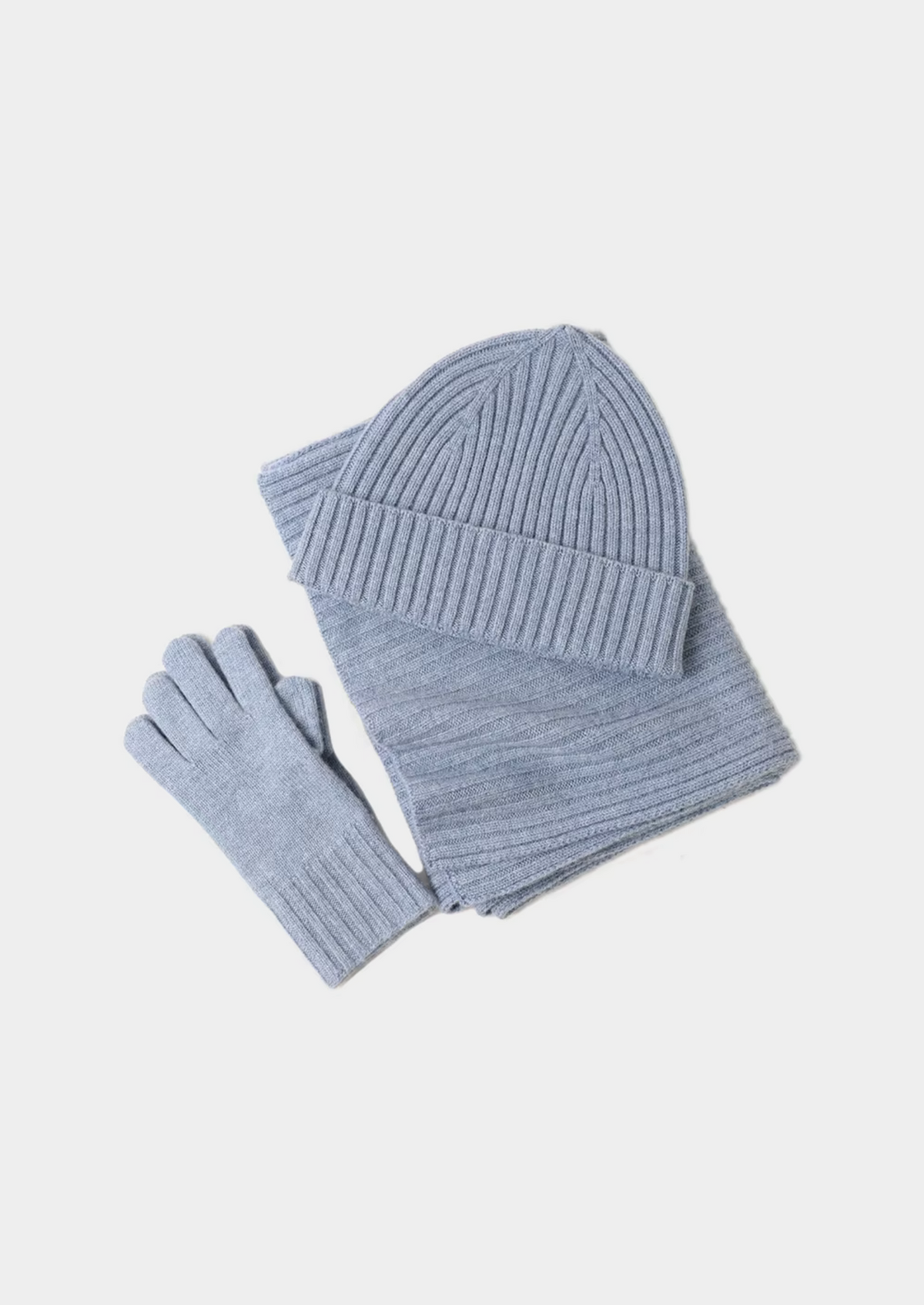 Pure Extra-Fine Merino Wool Wintertime Essentials - Light Blue | Roccella